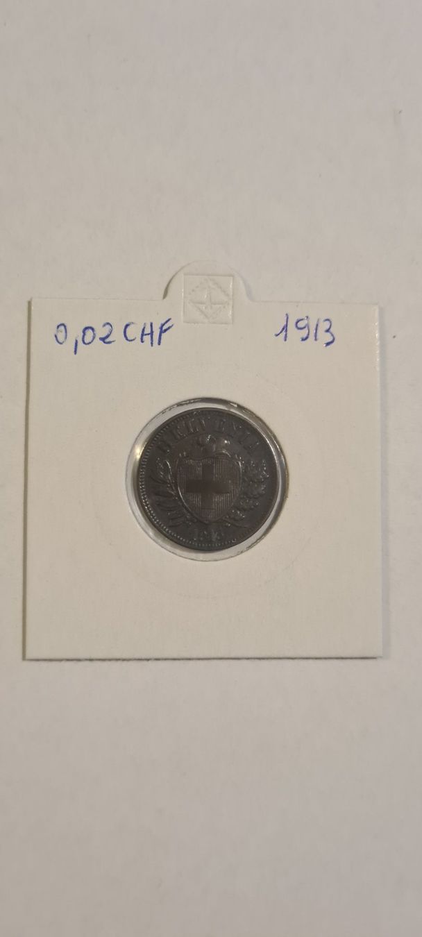 Tutti le monete: Pièce 2 centimes suisse 1913 – Usato da Monthey venduto da GoldOrTV