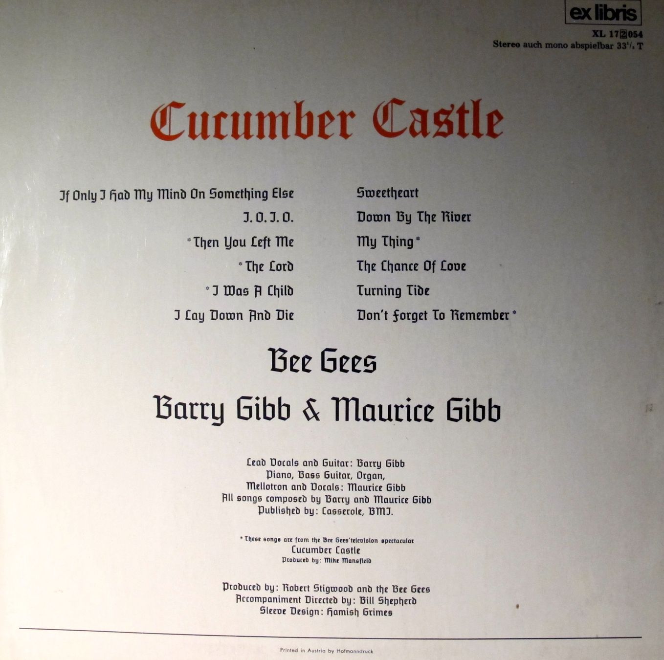 Schallplatten: Bee Gees - Cucumber castle – Gebraucht aus Bern von hippoism 1