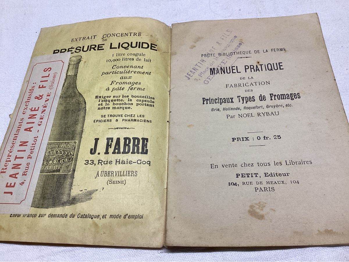 Documenti: Genève pub fabrication fromages vers 1910-20 – Usato da Luc (Ayent) venduto da Rebouille 1