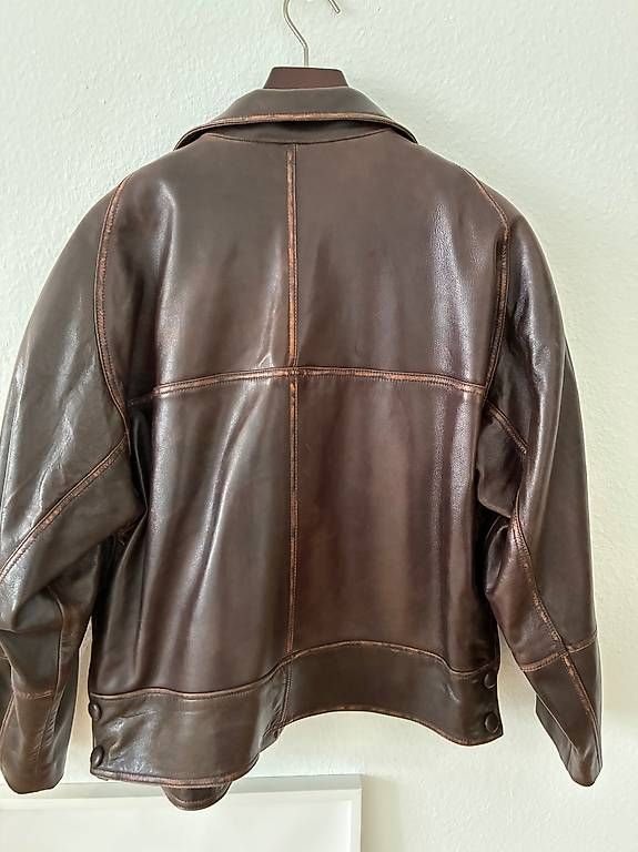 Jacken: Sandro Oversize Lederjacke Braun – Neu und originalverpackt aus Zürich von kir_q5rd 3