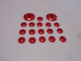 LEGO - ROTE - TRANSPARENTE - RUNDSTEINE