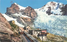 Jungfrau bahn BE Station Eigerletscher  Eiger Mönch Bahnhof