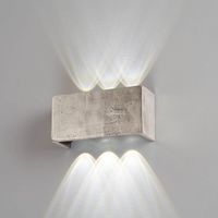 LED Wandleuchte, Nickel, 21 cm x 10 cm