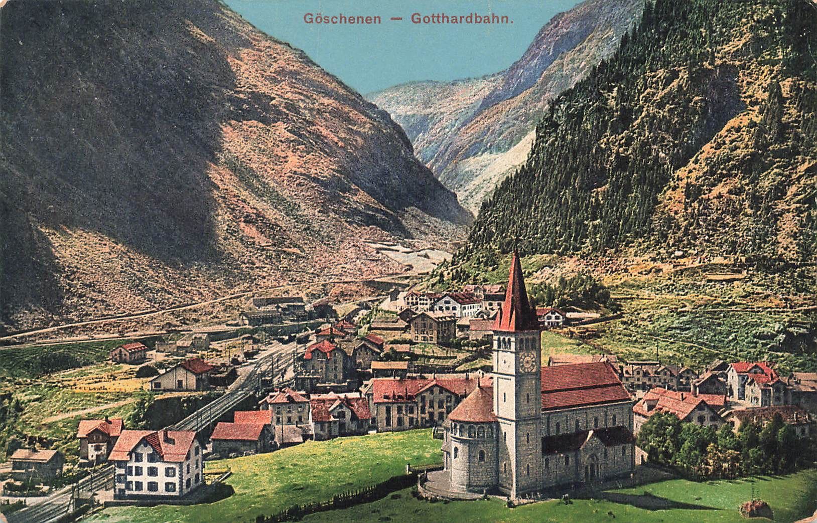 Ansichtskarten: Göschenen (UR) Gotthardbahn Eisenbahn – Gebraucht aus Biasca von Blenio71