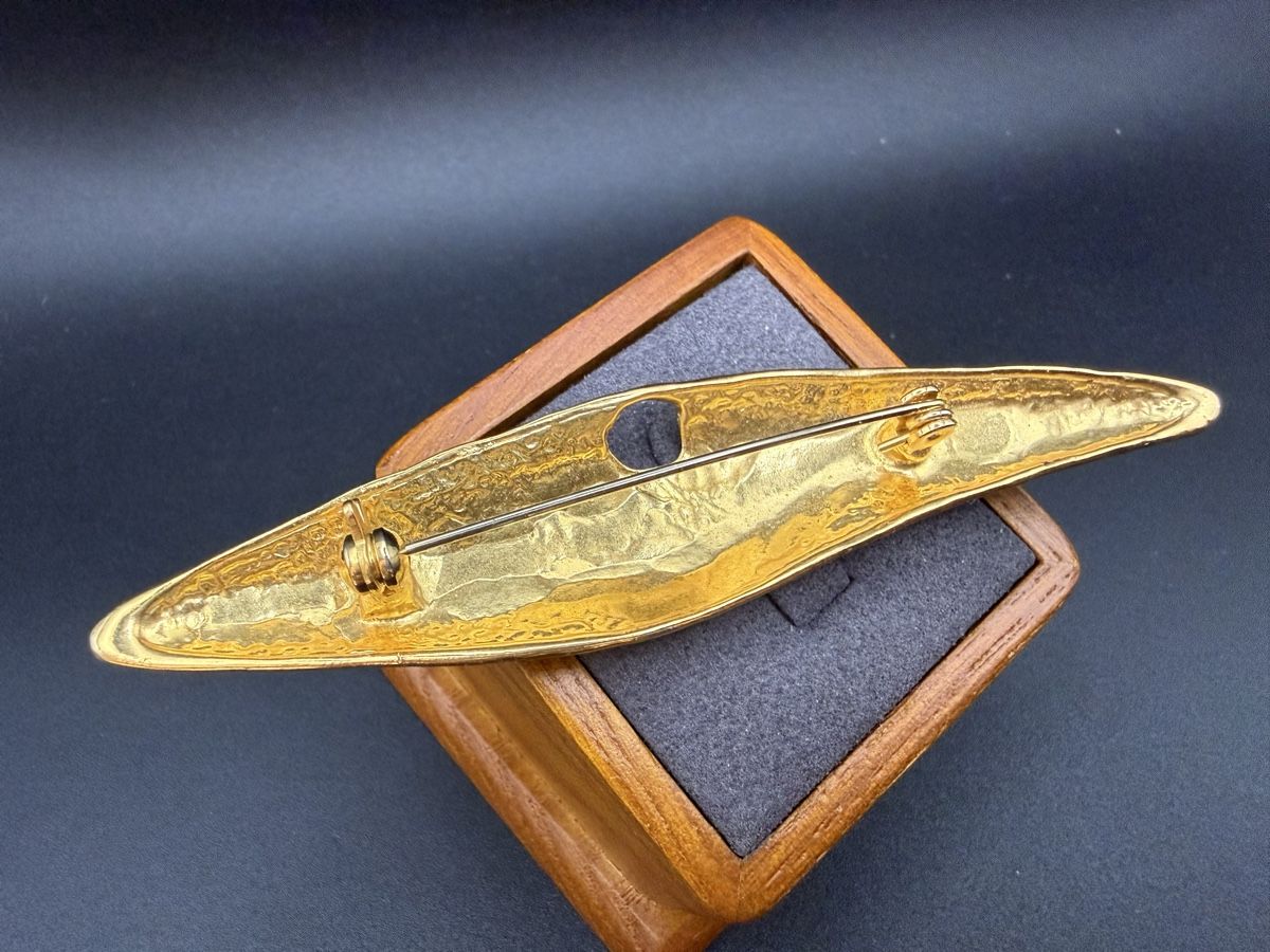 Spille & Fermagli: Elegante Vintage Goldfarbe Brosche - Design – Usato da Lamone venduto da LaCantinaMagica 5