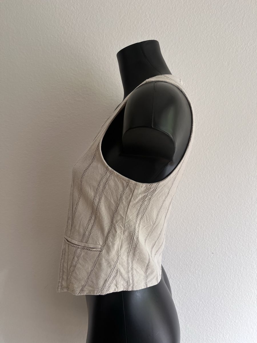 Gilet & Giacche senza maniche: Leinenweste beige gestreift Gr S – Usato da Baden venduto da Didi_sunshine 2