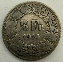 1/2 Franken 1914 B HELVETIA Münze Silber