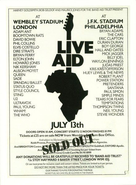 Tutti i DVDs: Various – Live Aid - Vergriffene 4 DVD – Usato da Brittnau venduto da Zibu 2