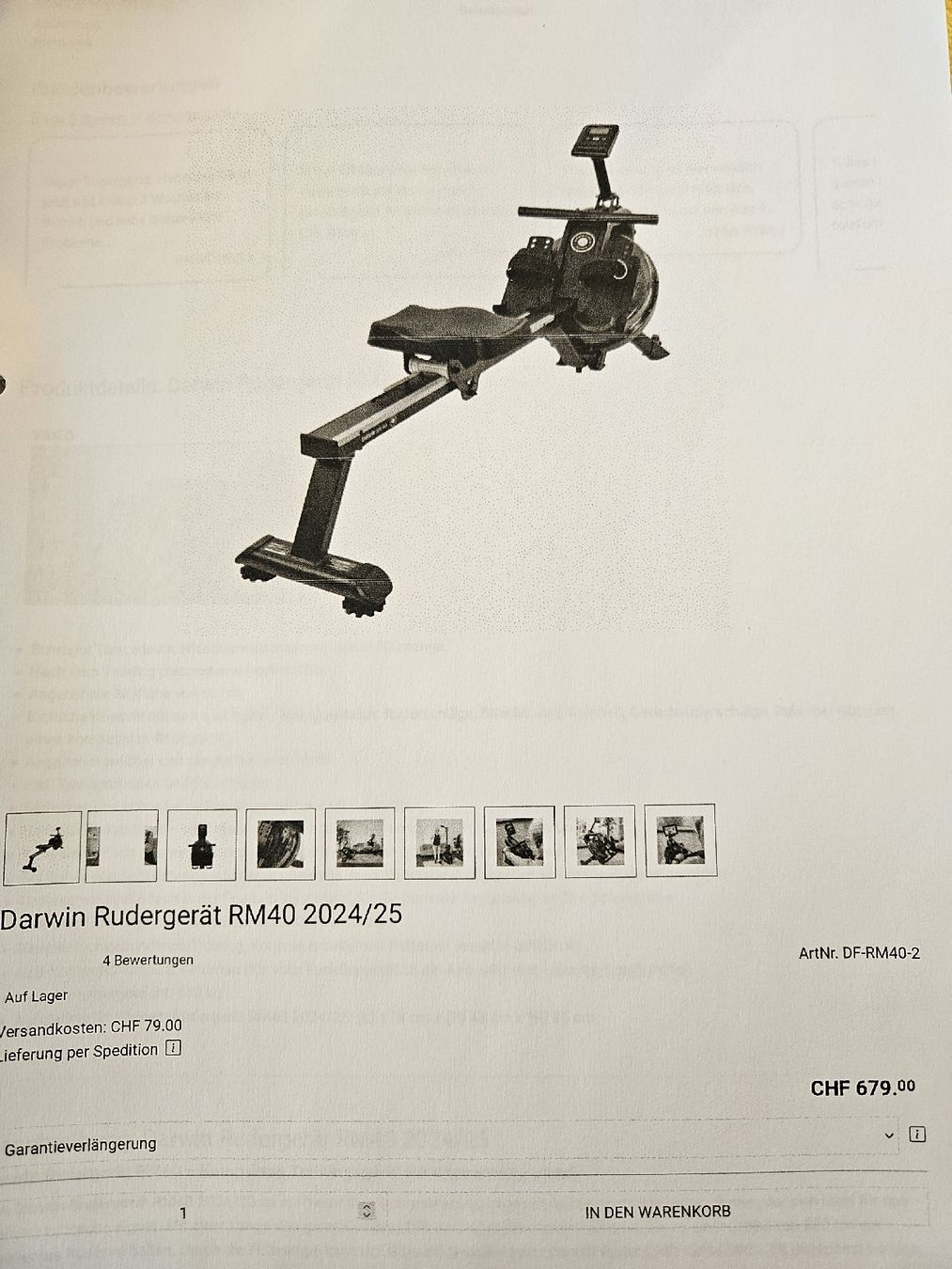 Schlauchboote, Kajaks & Kanus: Darwin Rudergerät RM 40 – Gebraucht aus Obfelden von HBCQW 1