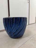Luxus Blumentopf Dunkler blauer Swirl Keramik-Übertopf