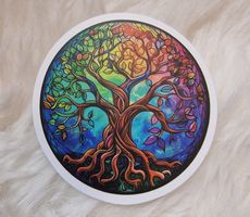 Schöner Runder Lebensbaum Sticker/Neu🌳🌈