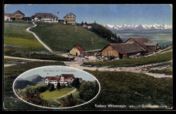 Ansichtskarten: AK Weissenstein, Kurhaus mit Hasenmatt – Gebraucht aus Berlin von bartko-reher