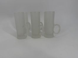 6er Set Gläser Milchglas mit Henkel
