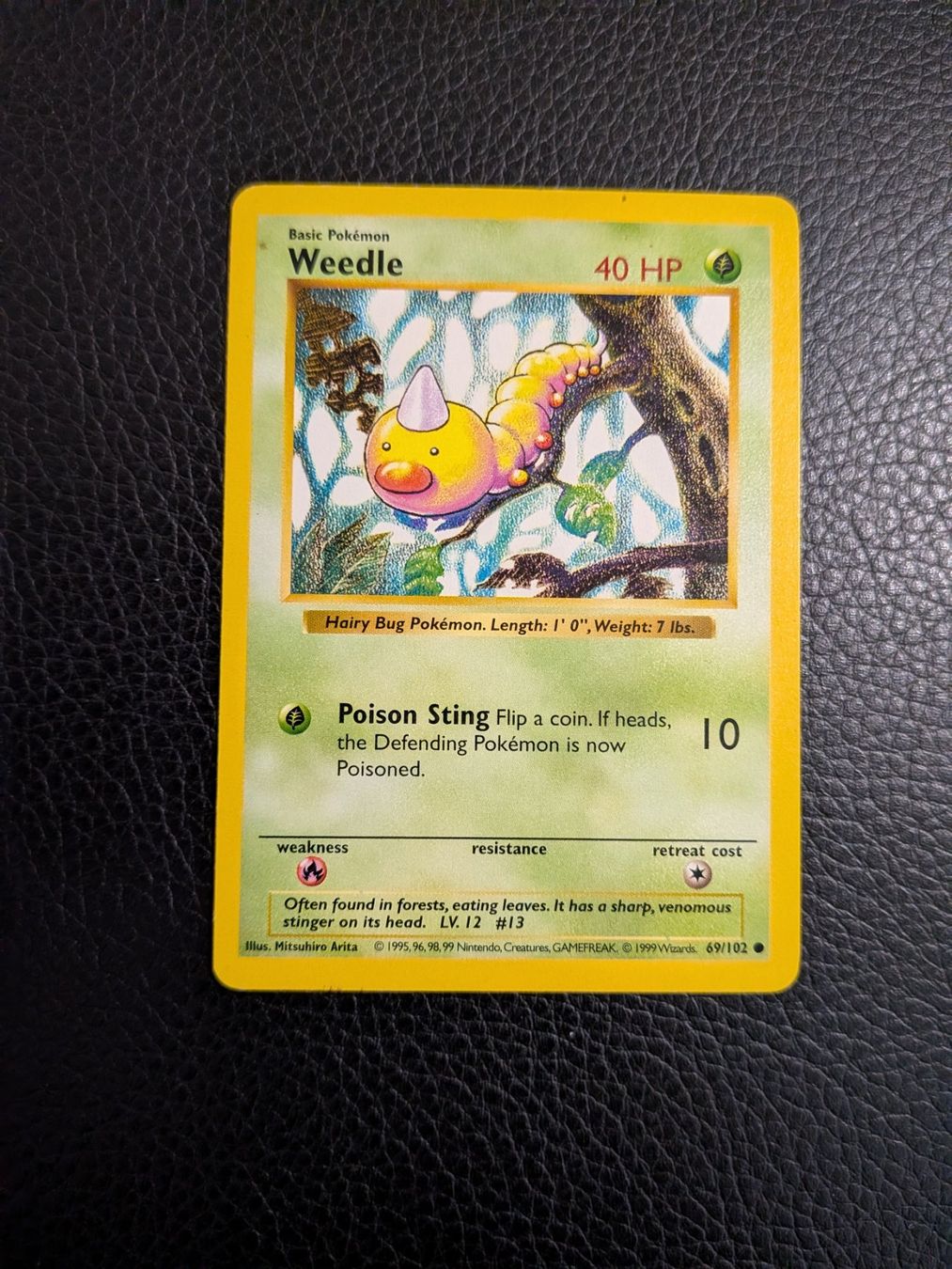 Pokémon Sammelbilder & Trading cards: Base Set Shadowless Weedle 69/102 Ab 1 – Gebraucht aus Paradiso von Pkmn10