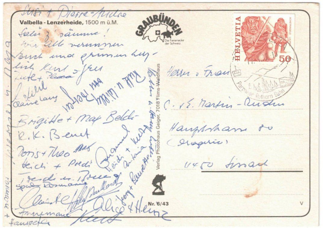 Cartoline postali: Lenzerheide - 6 Bild AK Valbella – Usato da Binningen venduto da Mountainrider 1