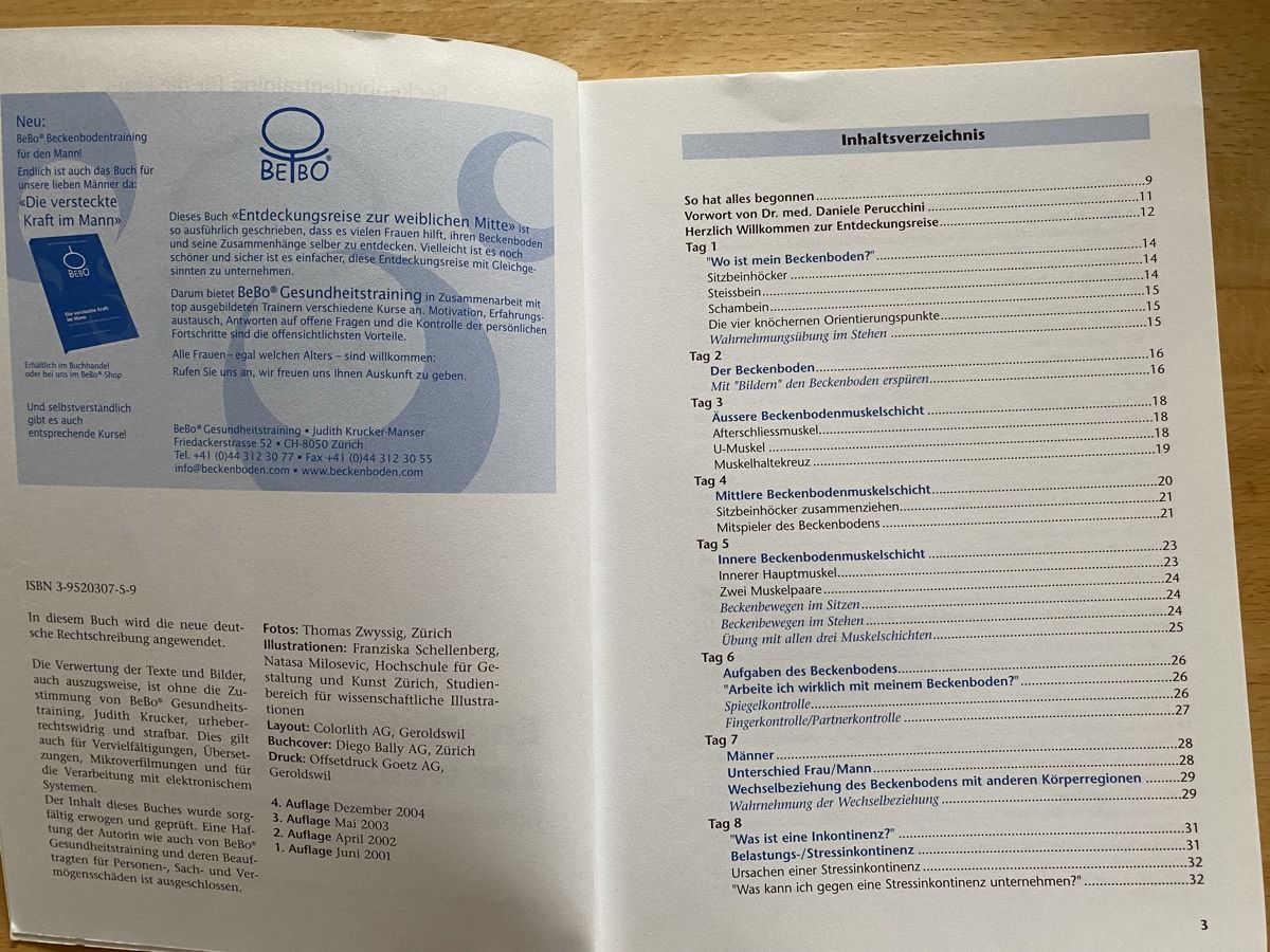 Libri: Entdeckungsreise zur weiblichen Mitte/Beckenbodentraining – Usato da Schwarzenburg venduto da Michellu 4