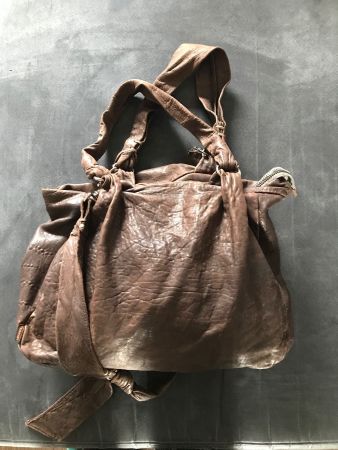 Sac Benheart en cuir véritable brun, parfait pour l'hiver