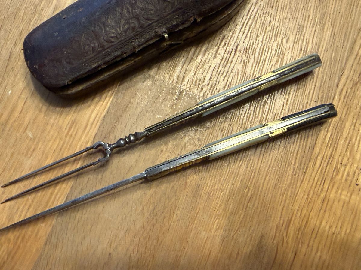 Coltelli tascabile: Antikes Messer & Gabel Set Museale Taschenmesser – Usato da Goldach venduto da Messerguru 6