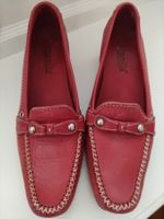 Bequeme rote Lederschuhe Pumps Gr. 38 1/2 Manila