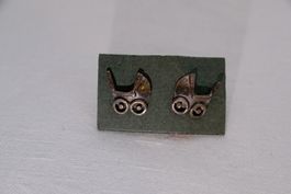 Silber 925 Ohrstecker/Anstecker - Sterling Kinder Wagen