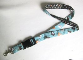 Schlüsselband mit Katzen, Handarbeit