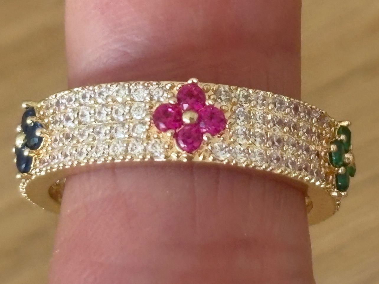 Anelli: Luxus Elegante Gr.19/9 Ring Farbe: Gold/Milticolore – Nuovo (secondo la descrizione) da Biel-Bienne venduto da Roserosse13 4