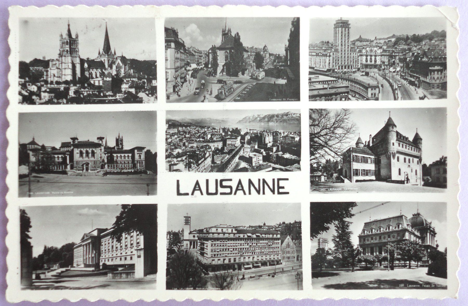 Cartoline postali: Lausanne - Multivues – Usato da Fétigny venduto da Billy2miny