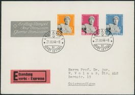 1944 - Olympiade - Abart - offenes Auge - FDC ET - Gaudard