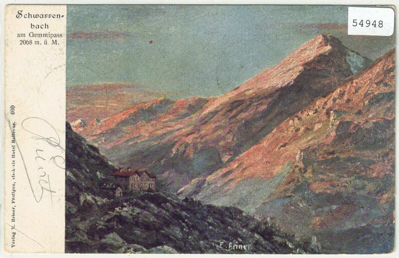 Cartoline postali: Schwarenbach am Gemmipass – Usato da Ettingen venduto da Kartenplanet