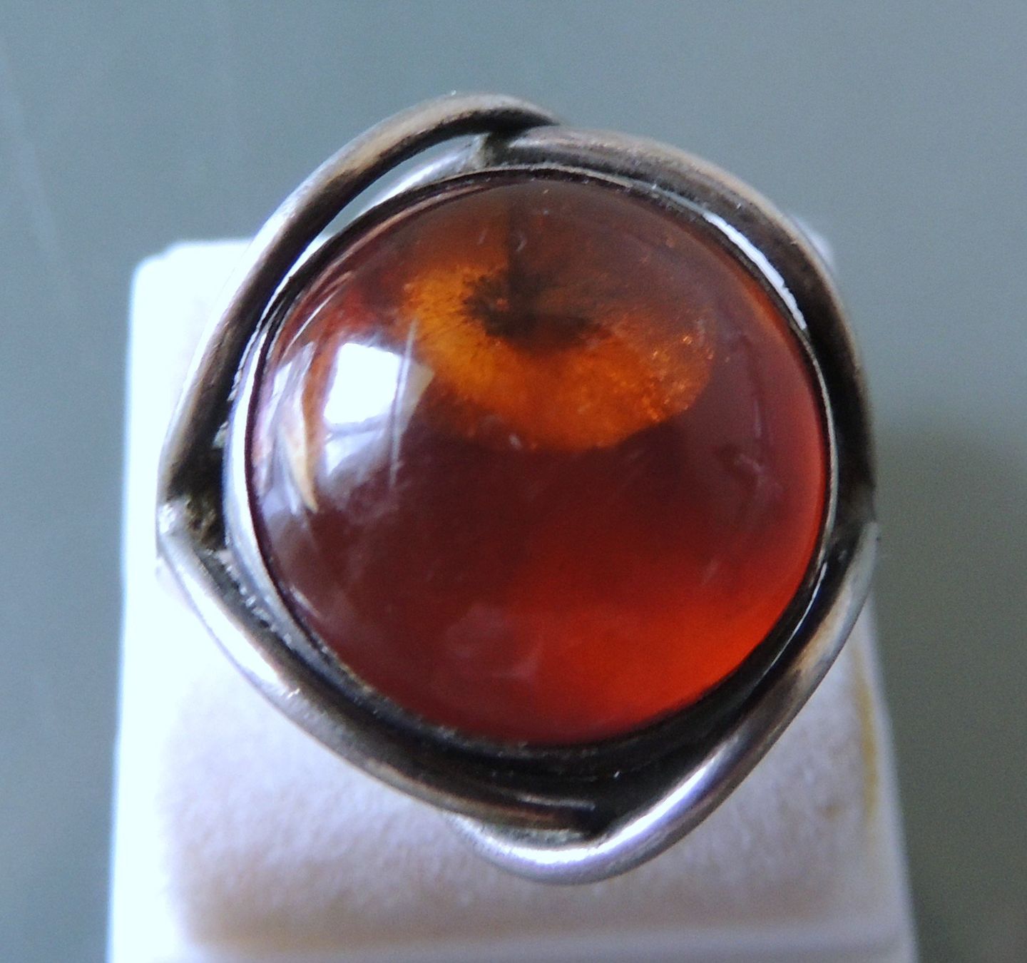 Anelli: Bernstein Silber 925 Fingerring Gr. 59 – Usato da Waldenburg venduto da schaller707 1