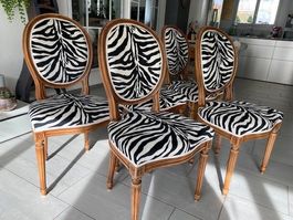 5 hochwertige, antike Louis XVI Medaillon Esszimmer-Stühle
