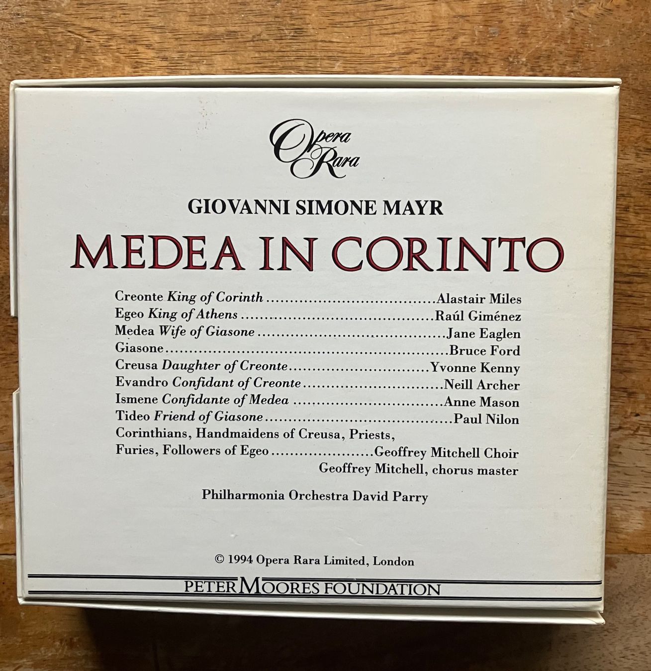 CDs: Opera Rara CD: Medea in Corinto - Mayr – Gebraucht aus St. Gallen von octavian17 1