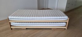 Raumsparbett 200 x 92 x 50 mit Matrazen