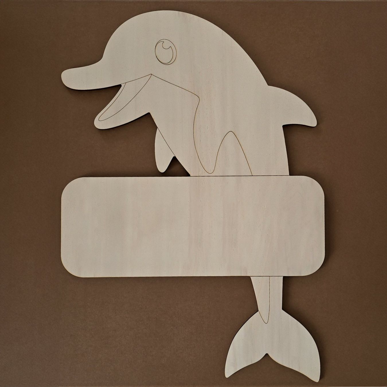 Holzartikel: Geburtstafel "Delfin" zum selber bemalen – Neu und originalverpackt aus Schwyz von Riba6367