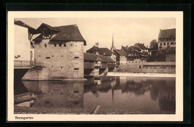 Cartoline postali: Bremgarten /AG, Teilansicht mit Brücke – Usato da Berlin venduto da bartko-reher