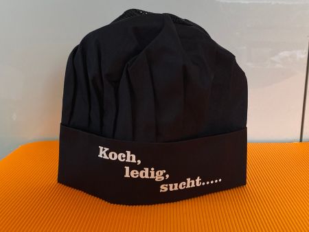 Profi-Kochmütze "Koch...ledig...sucht..."