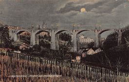 Lausanne, Pont de Montbenon (Chauderon), circulée 1907