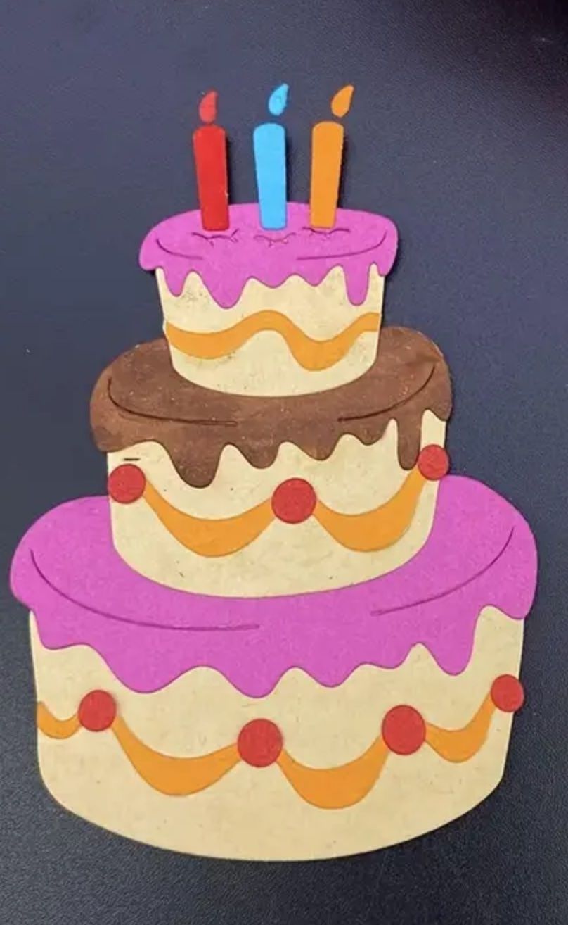 Schablonen: Torte mit Kerzen Geburtstag - Stanzschablone – Neu und originalverpackt aus Frenkendorf von jazzplatten 3