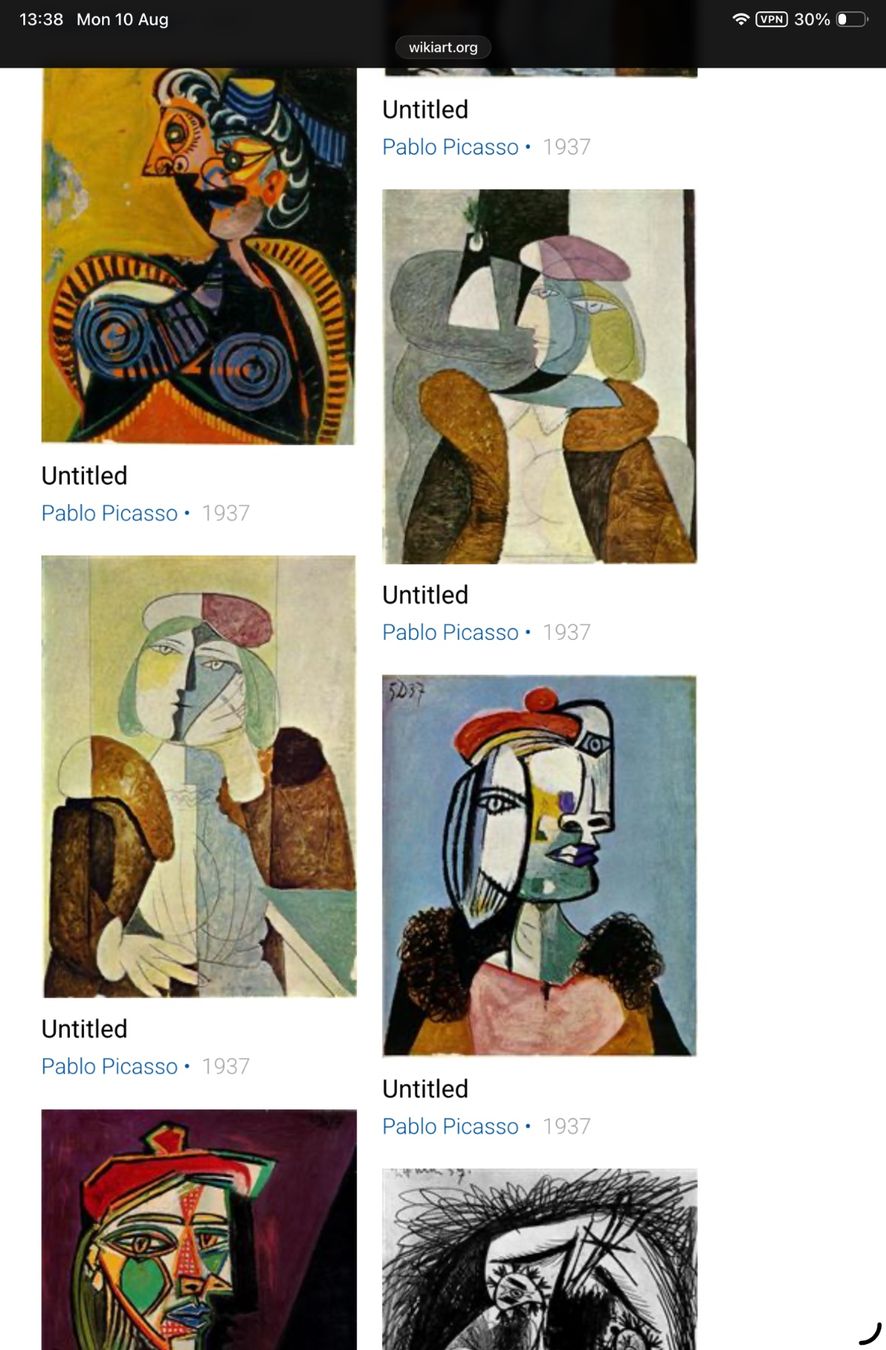 Dipinti: Acrylgemälde nach Pablo Picasso - private Studioarbeit – Nuovo (secondo la descrizione) da Hemmental venduto da cat_9l7f 4