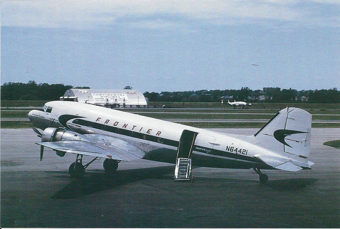 Ansichtskarten: Frontier (USA) DC-3 N64421 – Neu und originalverpackt aus Thun von Abigboss