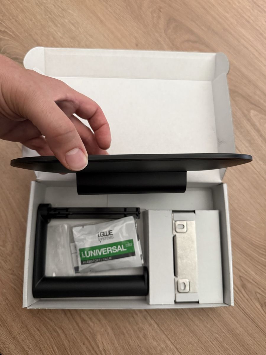 Hansgrohe WC: hansgrohe WallStoris Papierrollenhalter mit Ablage, schwarz  – Nuovo e nell'imballaggio originale da Biel/Bienne venduto da theracinghouse-53 3