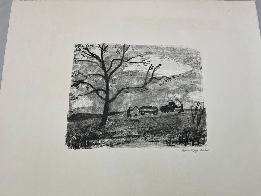 Grafica & Litografie: ERNST MORGENTHALER LITHOGRAPHIE BLATTGRÖSSE 56X45CM – Usato da Gersau venduto da grafik-kunst 6