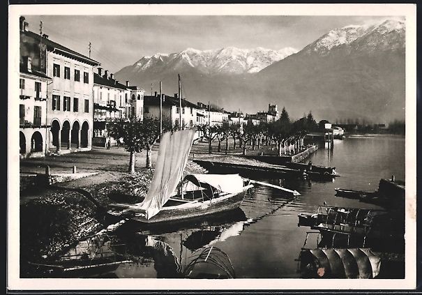 Ansichtskarten: AK Ascona, Piazza, 1944 – Gebraucht aus Berlin von bartko-reher