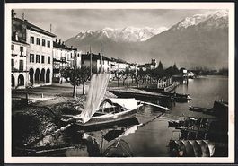 AK Ascona, Piazza, 1944