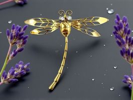 Elegante Libellen - Brosche mit Brillanten