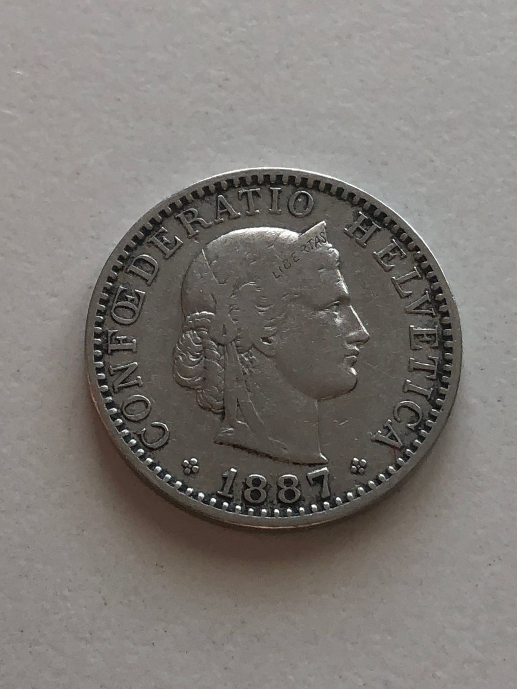 Toutes les monnaies: 20 Rp. 1887 – D'occasion à Schötz par Odpa