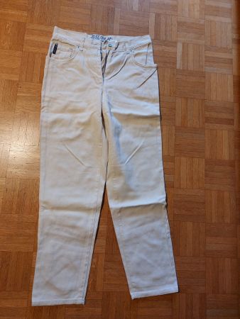 schöne Jeans / Hose, Grösse 19, hellbeige