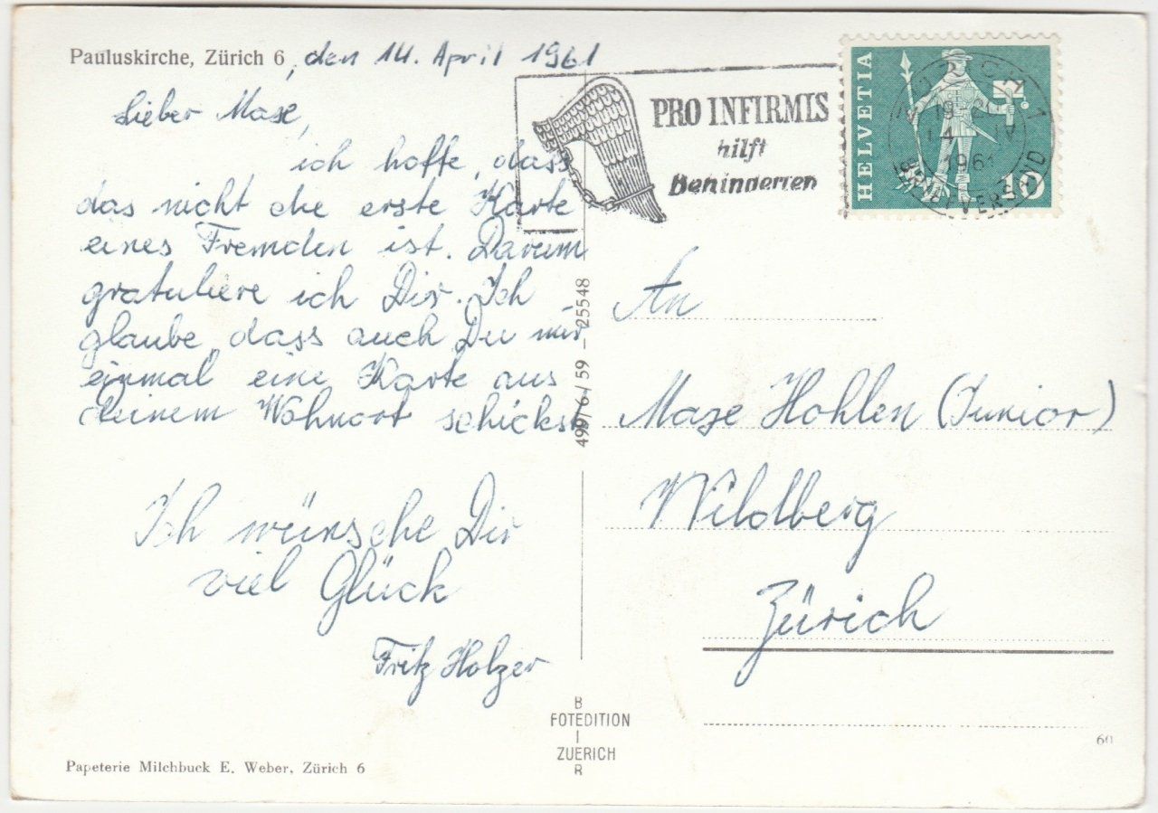 Cartes postales: Flugaufnahme - Milchbuckquartier – D'occasion à Fällanden par Blausegelfliege 1