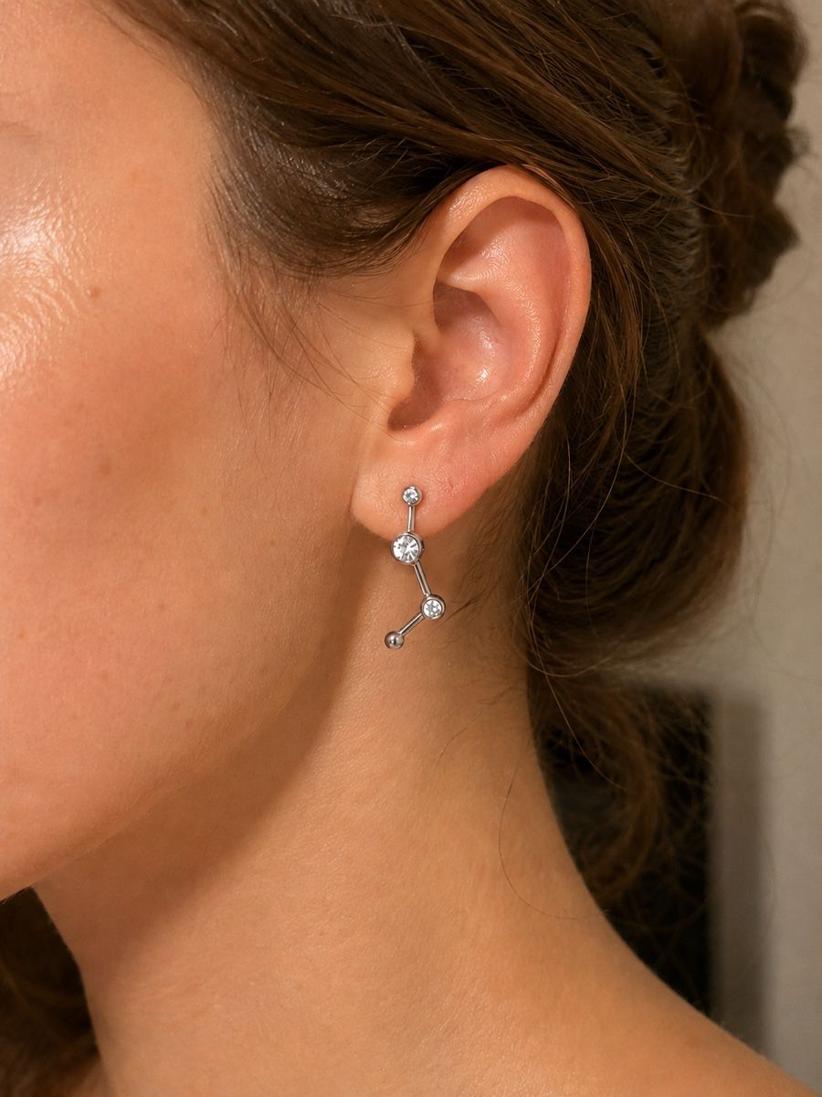 Boucles d'oreille: 925 Sterling Silber Ohrringe Astrologie  – Neuf avec emballage d'origine à St. Gallen par DominoVintage