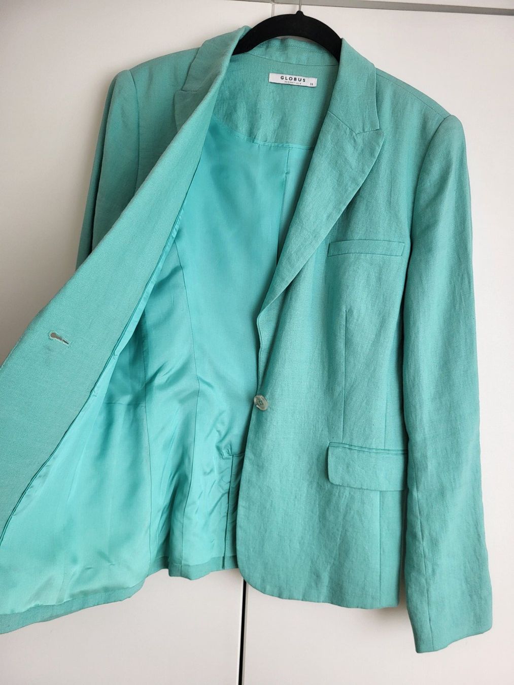 Globus Giacche: Globus Damen Blazer, Gr. 36 - türkis, 100% Leinen – Usato da Baar venduto da clar6 2
